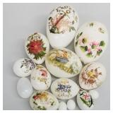 14 antique/ vintage milk glass Easter eggs- 1 is