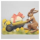 Large vintage embossed die-cut Easter bunny