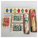 6 vintage boxes of Shiny Brite Christmas ornaments