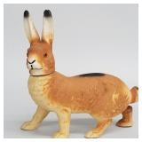 Large vintage German composition rabbit candy
