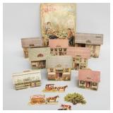 Antique Mc Loughlin Bros. 'New Pretty Village' w/8