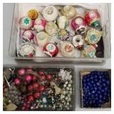 Group asst. vintage glass Christmas ornaments, etc