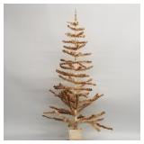 5' 4' tall vintage visca feather Christmas tree on