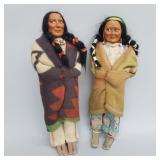 2 vintage Skookum dolls (1 face as seen- cracks)