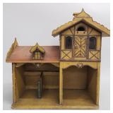 Antique folk art painted wood carriage house/