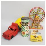 Group vintage toys & games: Structo cement truck,