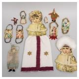 Group antique & modern day artisan Christmas