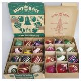 24 large vintage Shiny Brite, etc. Christmas