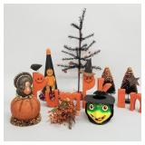 Group Halloween, etc. decorations incl. feather