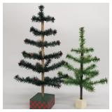2 Christmas feather trees (modern) 24'H & 19'H