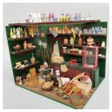 Handmade miniature store diorama- 12 1/2'H 13'W