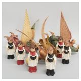 Group vintage, etc Christmas figures: 3 Cartapesta