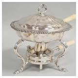 Tiffany & Co. silverplate chafing dish- 11"H 15"L