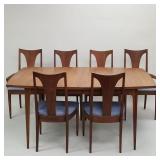 Broyhill Brasilia walnut dining set including