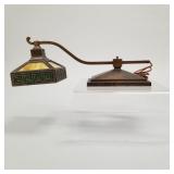 Bradley & Hubbard slag glass piano lamp with