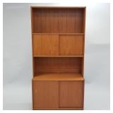 Teak- Denmark cabinet with sliding doors- 74"H