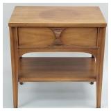 Kent Coffey Perspecta walnut end table with drawer