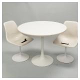 Burke mid-century modern table & 2 chairs