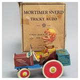Marx Mortimer Snerd Tricky Auto tin toy with box