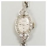 Vintage Hamilton 14K white gold case & band ladies
