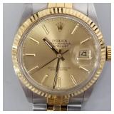 Rolex Oyster Perpetual Datejust watch- steel & 18K