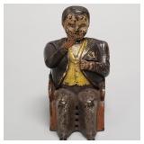 "Tammany Bank" mechanical cast iron bank- J&E