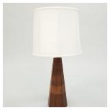 Martz (?) wooden lamp with finial (unsigned)- 33"H