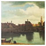 Signed oil painting on canvas- European canal