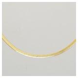 14K gold Italy chain necklace- 18"L; 5g