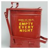 Vintage "Empty Every Night" flip top waste can-