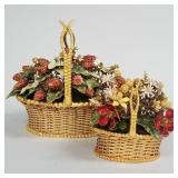 2 Jane Hutcheson ? enameled metal floral, etc.