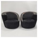 Pair of Vladimir Kagen style post modern swivel