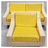 Homecrest fiberglass mid-century sofa & chair with