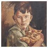 G. Powell Harding signed oil painting on board-