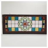 Victorian stained glass window with opalescent ice