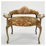 Unique Art Deco bench with ash trays- 24 1/4"H