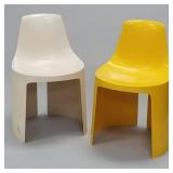 2 Umbro stacking chairs by Kay LeRoy (as seen)