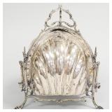 Antique Victorian triple folding silverplate