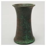 Weller Coppertone handmade cylindrical vase-