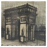 Bernard Buffet pencil signed E.A. colored litho-