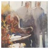 Alvaro Catagnet signed mixed media painting-