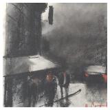 Alvaro Catagnet signed mixed media painting-