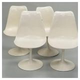 4 mid-century fiberglass swivel chairs (some as