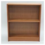 Teak open bookcase with adjustable shelf- 35 1/2"H