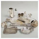 Collection of vintage, etc. silverplate incl large