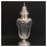 Durqin sterling silver & wheel engraved crystal