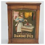 Antique Diamond Dyes advertising cabinet- 29 3/4"H