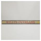 Willys-Overland wood advertising sign- 8"H 82"W