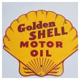 Golden Shell motor oil double-sided advertising