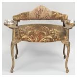 Unique Art Deco bench with ash trays- 24 1/4"H